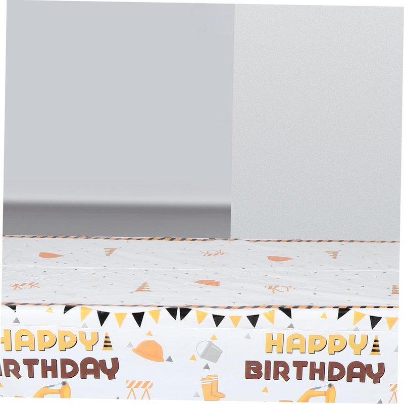MERRYHAPY Home Decor Construction Plastic Tablecloth Stylish Practical for Parties