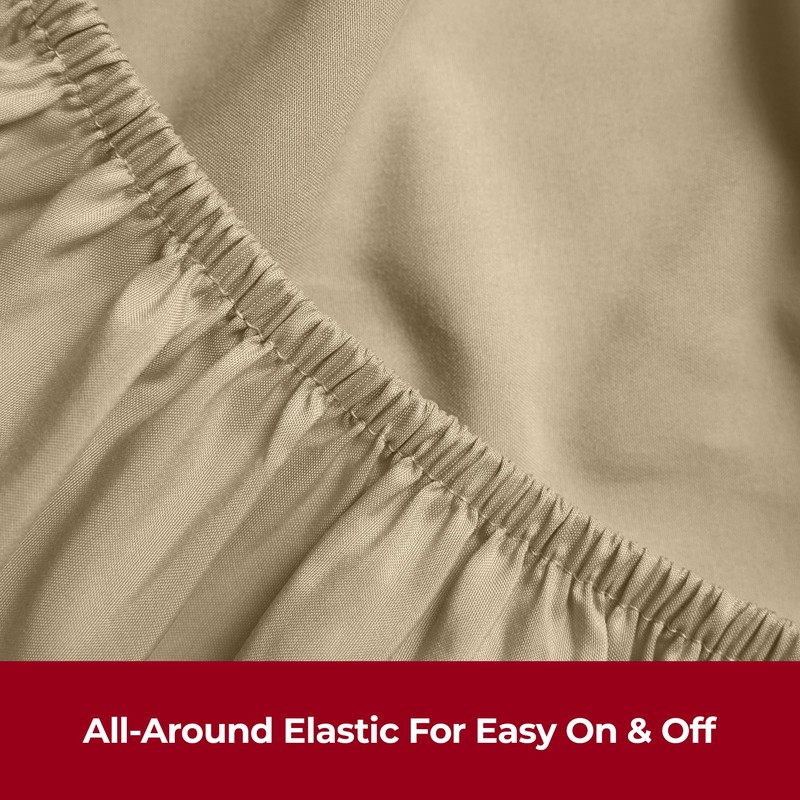 Mellanni King Size Fitted Sheets - All Around Elastic -