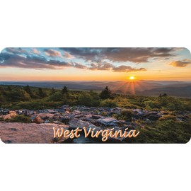 West Virginia Scenery Photo License Plate