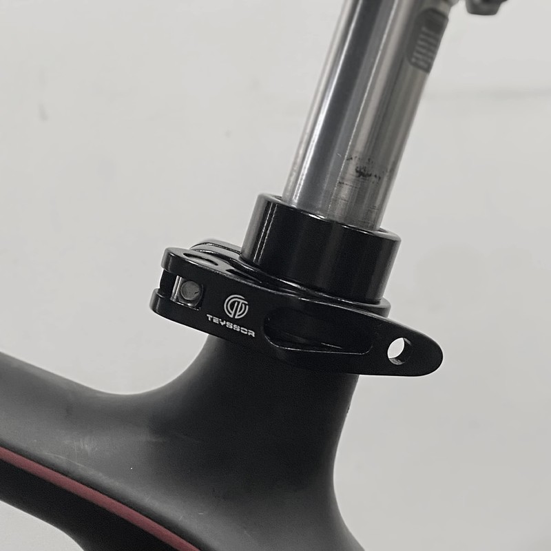 Teyssor Seat Clamp Bike Seat Post with Quick Release Lever