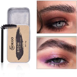 Sokgo Jabón de cejas 3D transparente de larga duración natural de cera de cejas
