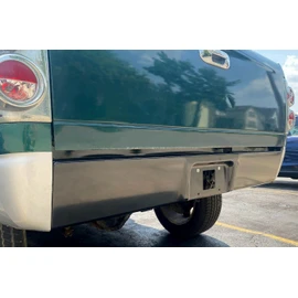 HECASA Rear Roll Pan Compatible with 2002-2008 Dodge Ram 1500/2003-2009 Ram 2500 3500 Full Size Pickup w/License Plate Part w/LED Light Kit Rollpan Steel Black