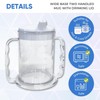 Wide Base Two Handles Drinking Cups with Drinking Lid -
