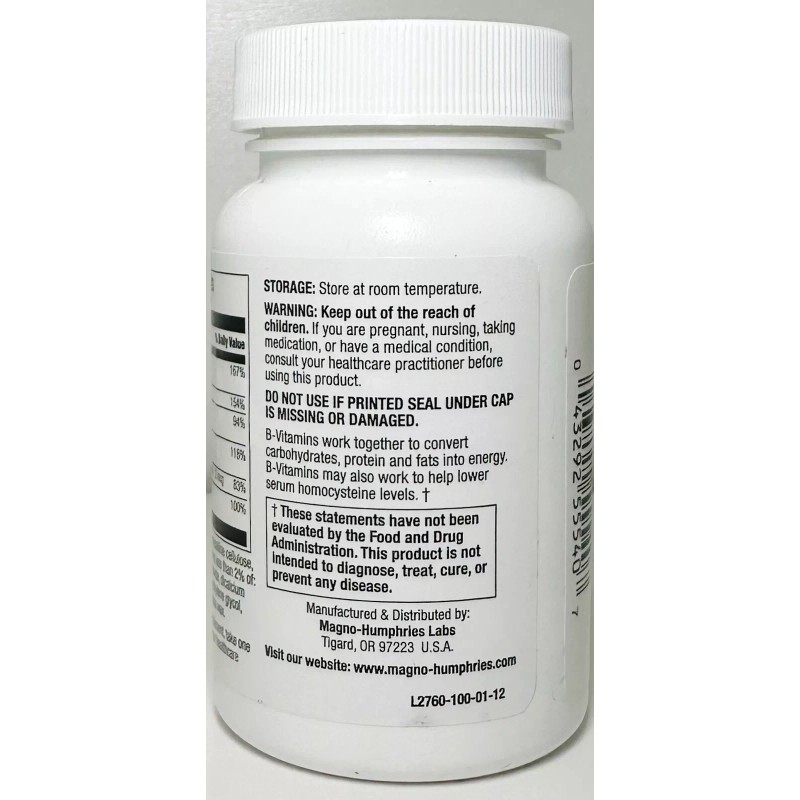 Optimum Vitamin B Complex Supplement 100 Tablets -EXP:07/2027