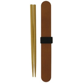 Tatsumiya Magewappa Chopsticks Case Set, 7.1 inches (18 cm), Made in Japan, Light Brown