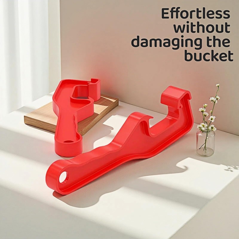 5 Gallon Paint Can Opener Tool - Heavy-Duty Red Plastic