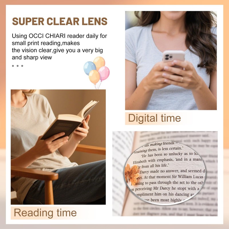 OCCI CHIARI Petite Reading Glasses for Small Face Women Fashion
