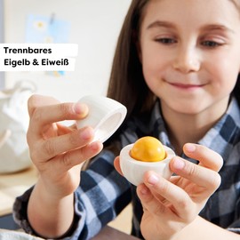 HABA Creative Play Wooden Egg Set for Children from 3 Years - Toy Food Including Egg Box - Role Play Accessories for Play Kitchen & Shop - 2012299001
