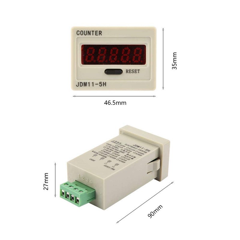 DIGITEN 0-99999 Digital Counter, LED Counter Electronic Counter JDM11-5H AC220V