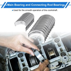 X AUTOHAUX Main Bearing and Connecting Rod Bearing Kit No.1170171020/1304171021 for Toyota LITEACE 1982-1985 Engine Crankshaft Rod Bearing Metal 18 Pcs