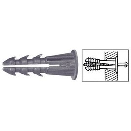 CRL 1/4" Plastic Screw Anchor with Shoulder - 100 Each