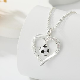 Lydow Soccer Coach Necklace Gifts for Teen, Stuff Accessories Jewelry Players Team Sport Ornament Coach Birthday Christmas Decor Gear Things Women Mom 8-12 12-14 Her