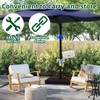 Ajuanbazha Adjustable Parasol Holder for Balcony Railing, Space-Saving Bracket for