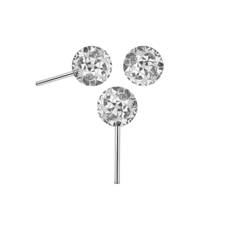 PIERCINGLINE Titanium Labret Attachment with Push Pin Epoxy Ball without