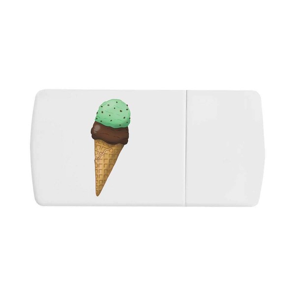'Double Scoop Ice Cream Cone' Pill Box with Tablet Splitter