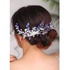DeniferyBridal - Peine para el pelo, diseño clásico, color azul