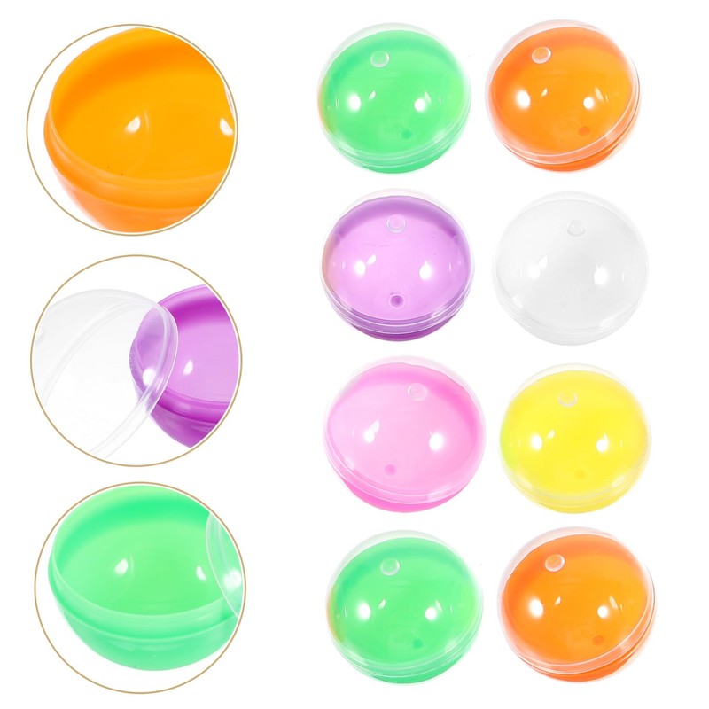 UPKOCH 50pcs Egg Machine Egg Shell Plastic Wrapping Ball Plastic