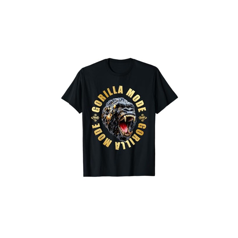 Gorilla Fashion Workout Gym Motivation Beast Training Quote T-Shirt, black