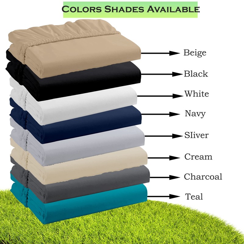 White Double fitted sheet Non-iron, Soft, Plain 200TC polycotton bottom
