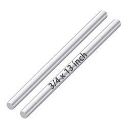 2PCS Aluminum Rod 3/4 inch Aluminum Round Bar Stock 6061 Solid Extruded Lathe Bar Stock Aluminums Round Rod 13 inch Round for Industrial, DIY Craft