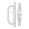 FPL Veranda Sliding Glass Door Handle Set, White, Keyed, 3-15/16”