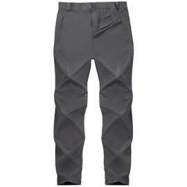 SEVEGO 30"/32"/34"/36"/38" Inseam Men's Tall Hiking Pants Quick Dry Outdoor Waterproof Fishing Cargo Pants with 5 Pockets 36"，Dark Gray，XL