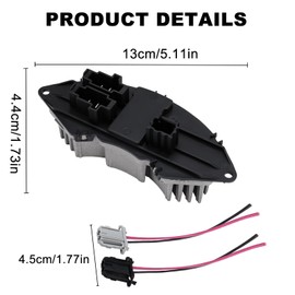 Opaltool Car Heater Blower Motor Fan Resistor with Plug Cable Fit for Citroen Berlingo C4 Picasso Peugeot Grande Punto Linea 500 Panda Corsa 6441.CE