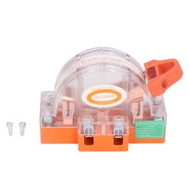 Knife Switch 2P 63A Pure Copper LED Bidirectional Dual Throw with Transparent Shell for Home Appliances AC220V