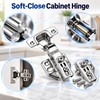10PCS Stainless Steel Soft Close Cabinet Door Hinges with Screws