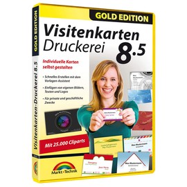 Markt & Technik business cards Druckerei 8.5 gold Edition full version, 1 license Windows Büroorganisa