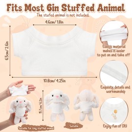 Litherr S 15-17cm Plush Doll Clothes Accessories T-Shirt Baby Clothes Doll Clothes Doll Clothes Accessories Doll Toys Clothes and Accessories