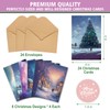24 Pack Winter Scene Christmas Cards with Envelopes & Stickers,
