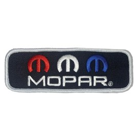 Mopar RWB Omega Embroidered Patch 4.5 inch x 1.5 inch | Heat Seal Patch for Clothes, Backpacks, Hats, Jackets, and Jeans
