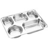 Unbreakable Divided Portion Plates - Stainless Steel Lunch Box Dinner