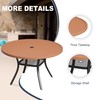 VICLLAX Patio Dining Table for 4, 41.7" Sturdy Round Outdoor