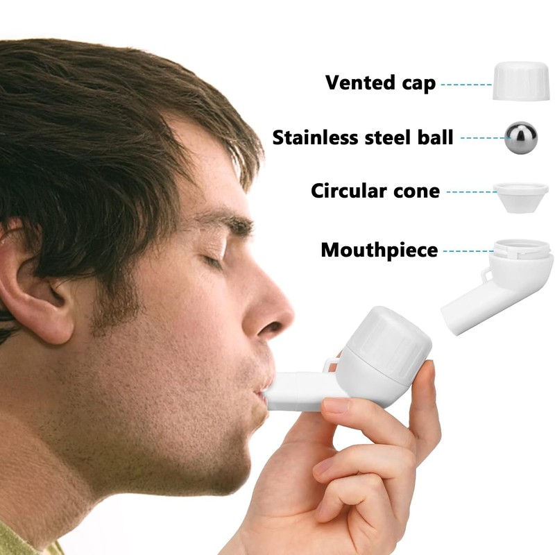SEABABOO Respiratory Lung Expander Hand Respiratory Exerciser Pulmonary Breathing Trainer