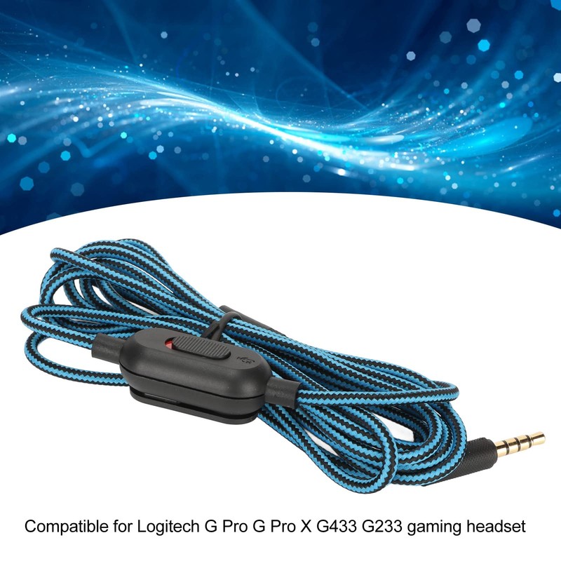Headphone Sound Cable, Gaming Headset Cable, Woven Headphone Cable with