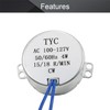 Fielect Synchronous Motor AC 110V 15-18RPM Turntable Motor CW Direction
