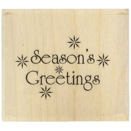 Art Stamps Seasons Greetings Inca Stamp, Black