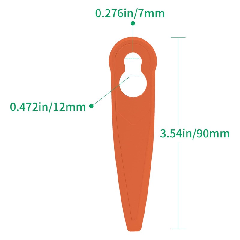 Tunosava 100Pack Nylon Replacement Trimming Blades Compatible with STIHL Weed