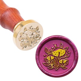 SWANGSA Mushroom Seal Stamp Kit With 200pcs Wax Beads, Great for Embellishment of Invitations, Wine Packages, Gift Idea