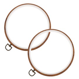 HEALLILY 2Pcs Embroidery Hoop Circle Cross Stitch Hoop Ring Embroidery Display Frame for Embroidery Cross Stitch