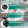 sourcing map 10pcs Clamping Star Knobs M4 Metric Female Thread