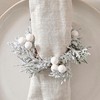 Ginger Ray Foliage Christmas Napkin Rings with Berries Tabletop Decorations