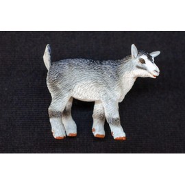 Miniblings Goat Brooch Animal Steikling Zoo Farm Grey – Handmade Fashion Jewellery I Lapel Pin Button Pins, Plastic, metal