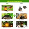KOOPER 4 Pack Solar Lanterns Outdoor Waterproof, Upgraded Flickering Flame