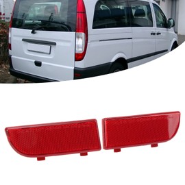Vito Rear Reflector 1 Pair Rear Bumper Reflector 6398260440 Left Right Red Rear Bumper Light Reflector Replacement for - Vito W639 2003-2015