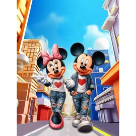 Xyjqrmy Diamond Painting Kits Cartoon for Adults,Diamond Art Kits Cartoon for Adults,Cartoon Diamond Painting Gem Art Kits for Gift Home Wall Decor(12x16 inch)