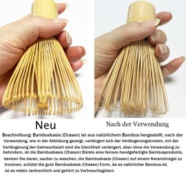 Zixrmor Premium Matcha Set - Matcha Bowl, Bamboo Whisk and Matcha Spoon Filter Spoon Matcha Set - Complete Matcha Tea Set for Traditional Japanese Tea Ceremony (Green Flowers)