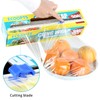 ECOOPTS Cling Wrap Plastic Food Wrap with Slide Cutter and